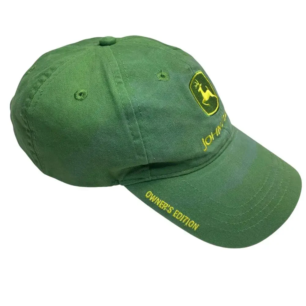 John Deere Owners Edition Green Adjustable Embroidered Logo Hat Cap